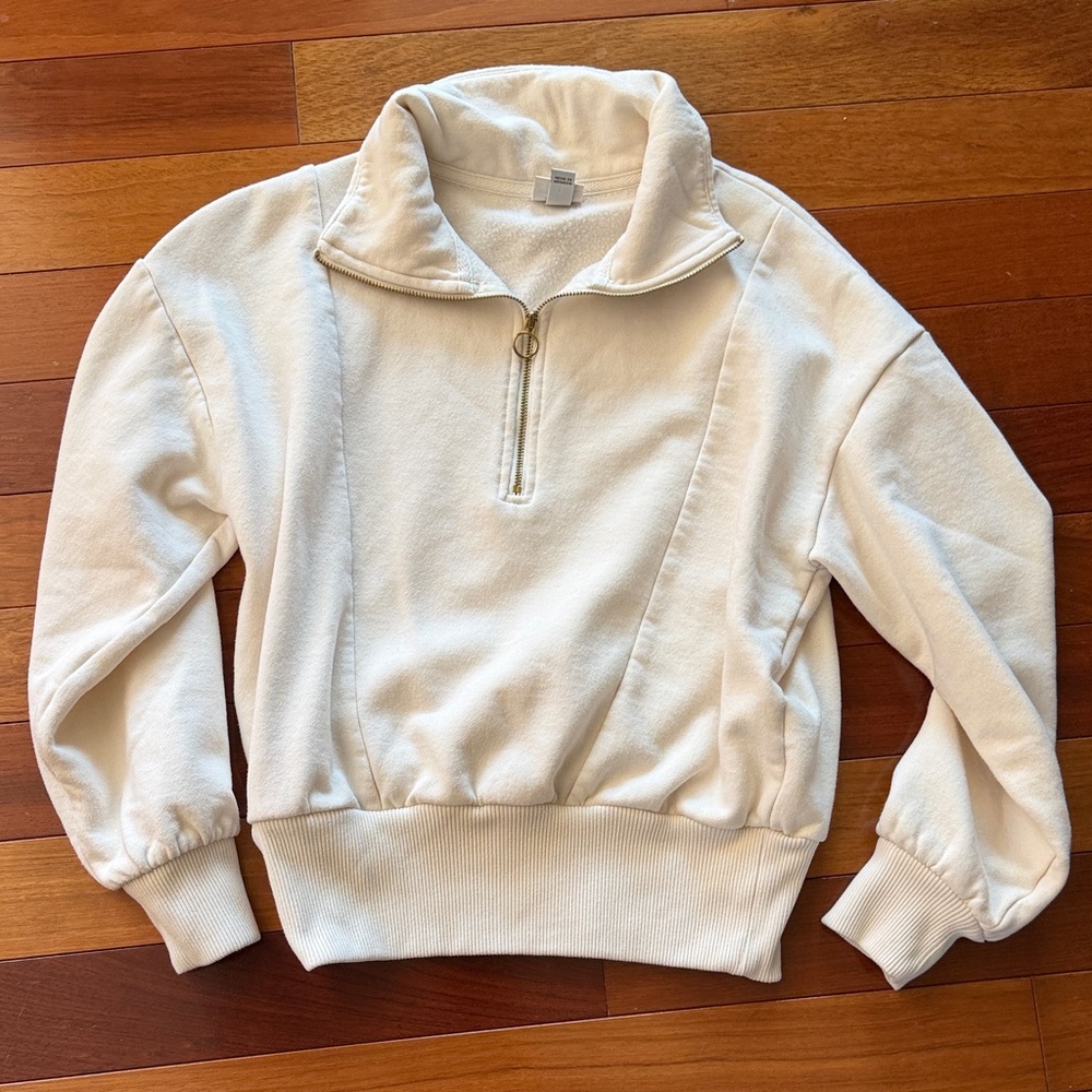 a new day Cream Quarter-Zip Pullover Sweatshirt